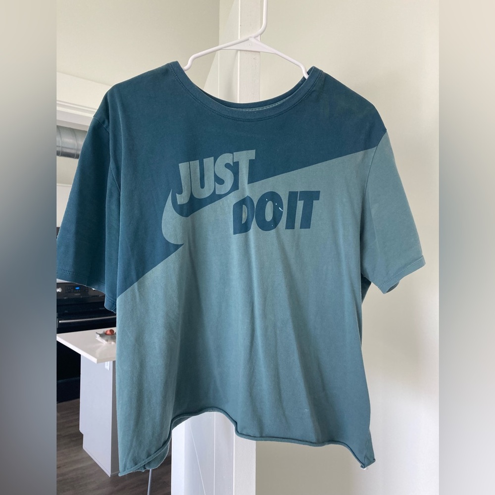 Women’s Nike Color-block teal Athletic Top-Cropped